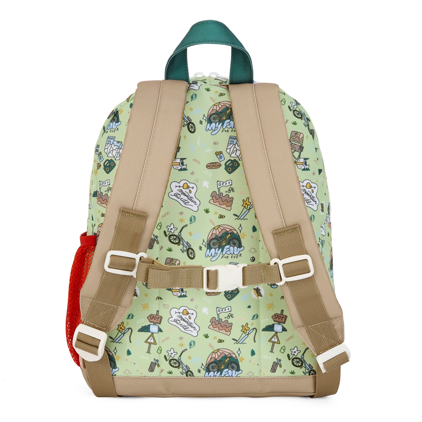 Mountain Ride – Grün; Beige (Runder Rucksack)